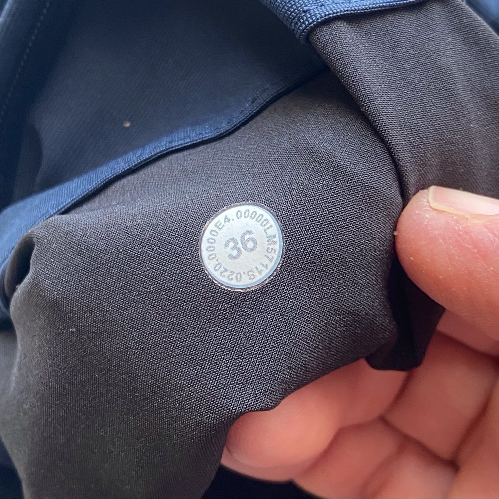 Lululemon Commission Pant Men 36 Classic *Warpstreme 32" True Navy Golf FLAW - Picture 7 of 13